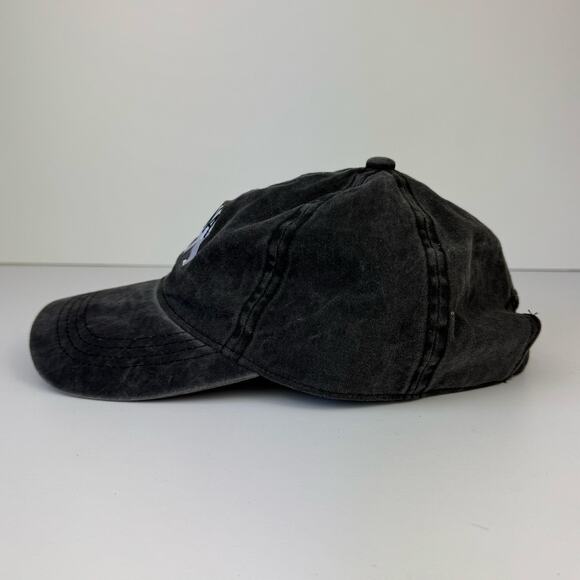 David and Young Mama Bear Charcoal Black Wash Strapback Dad Hat - Picture 3 of 7